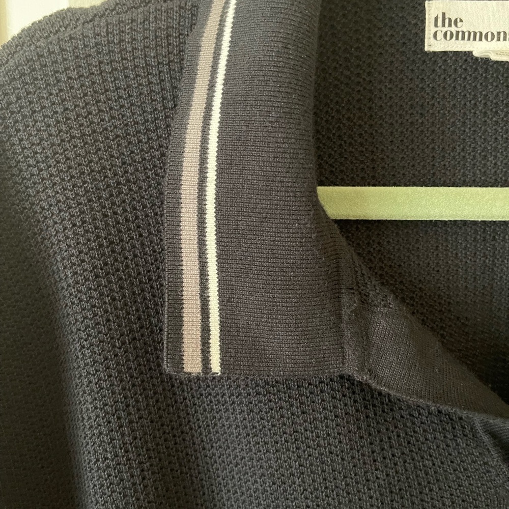 Black Polo Shirt with Classic Knit Design 3XL - Picture 3 of 10